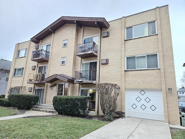 view of building exterior with a garage