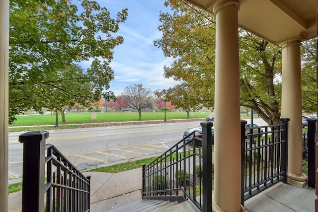 exterior space featuring covered porch