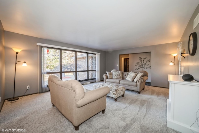 view of carpeted living room