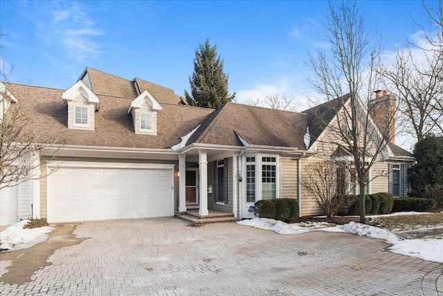 view of front of house featuring a garage