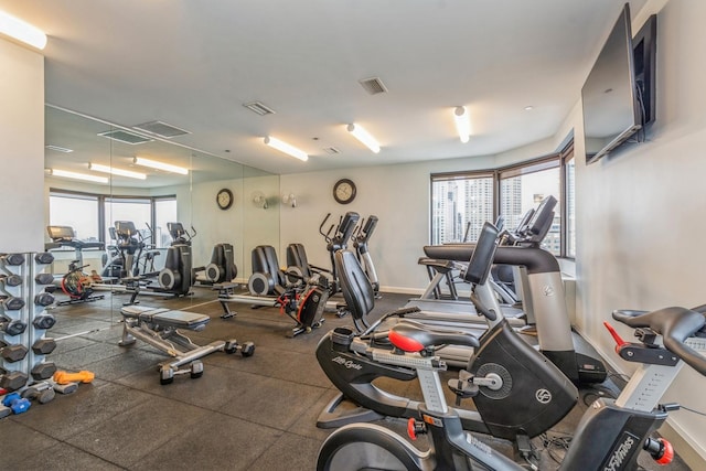 view of exercise room