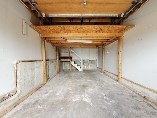 view of basement