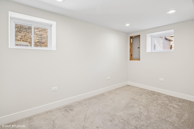 view of carpeted spare room