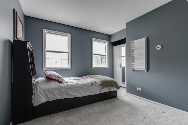 view of carpeted bedroom