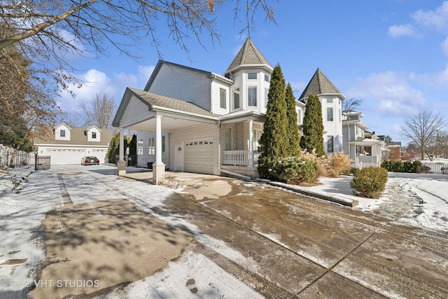 view of front facade with a garage