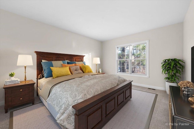 view of carpeted bedroom