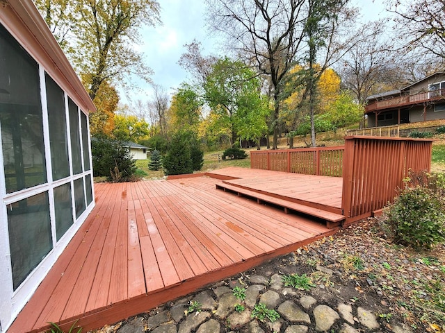 view of wooden terrace