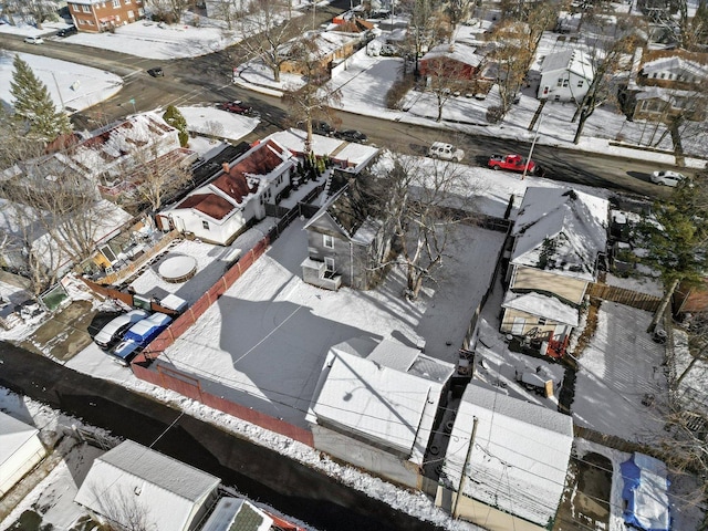 view of snowy aerial view