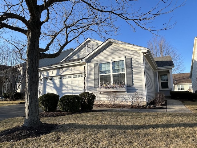 view of side of home with a garage