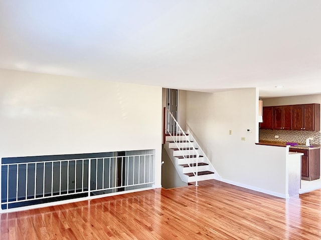 interior space featuring light wood-type flooring