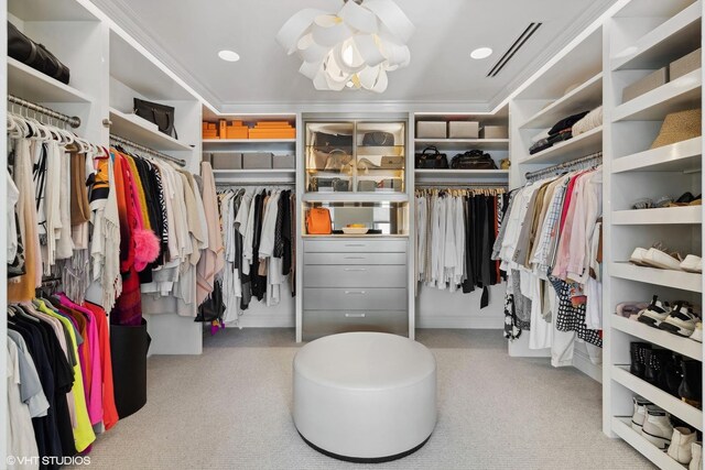 1540 N Lake Shore Dr Unit 8N, Chicago, IL 60610 - spacious closet featuring carpet and a chandelier