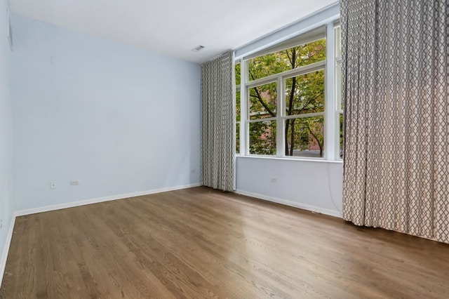 empty room with wood-type flooring