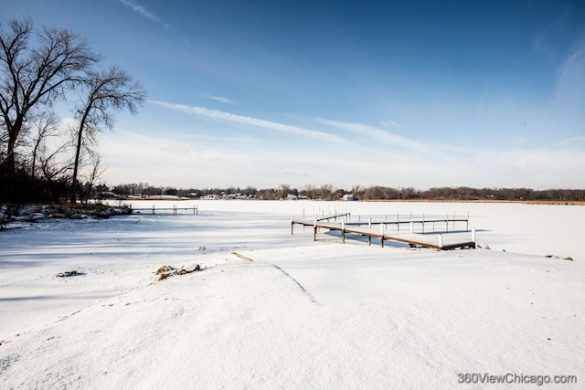 dock area with a rural view