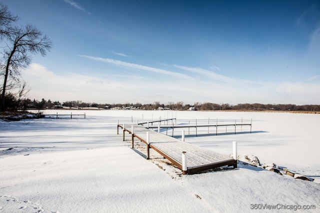 dock area with a rural view