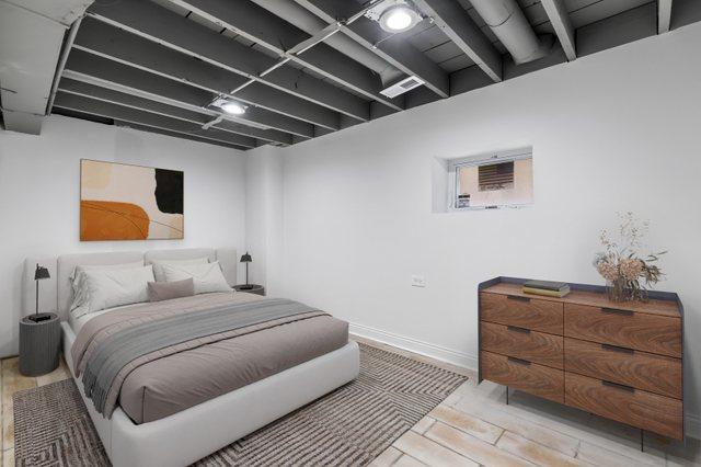 bedroom featuring light hardwood / wood-style flooring