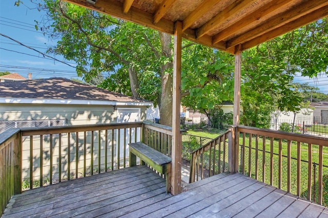 view of wooden deck