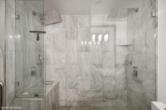 bathroom with an enclosed shower