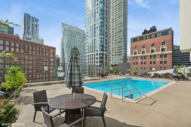 view of pool with a patio