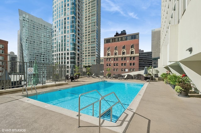 view of pool with a patio