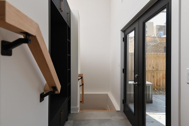 interior space featuring french doors