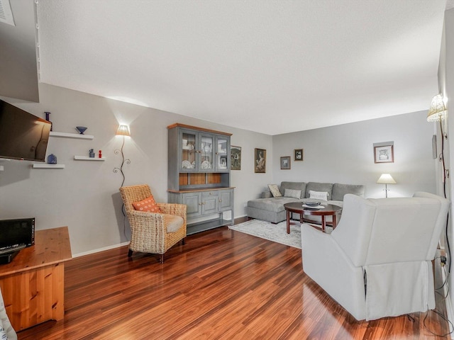 living room featuring hardwood / wood-style floors