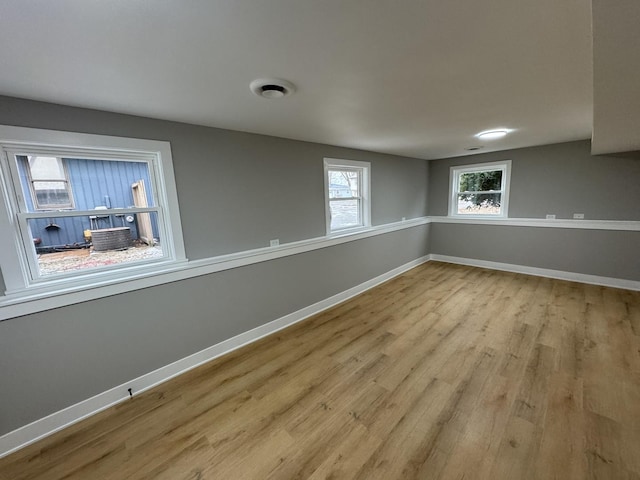 unfurnished room featuring light hardwood / wood-style floors