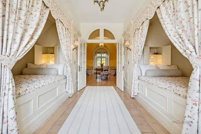 bedroom featuring light hardwood / wood-style floors