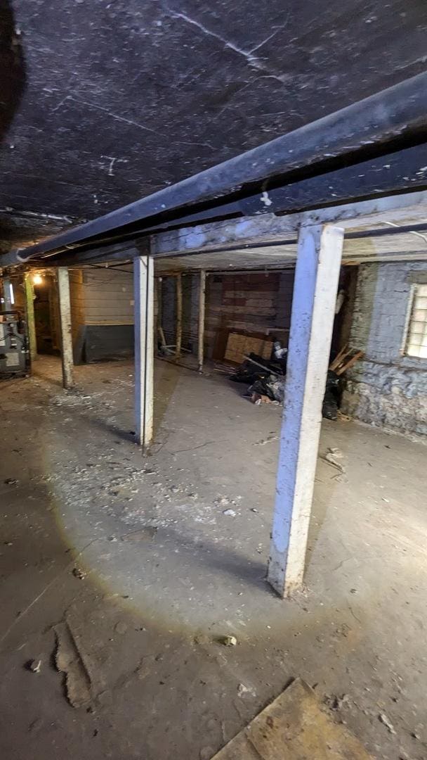 view of basement