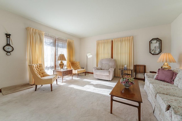 view of carpeted living room