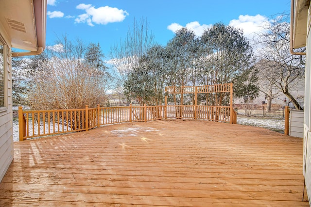 view of wooden deck