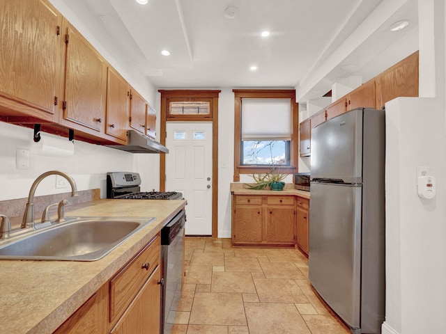 kitchen featuring sink and stainless steel appliances