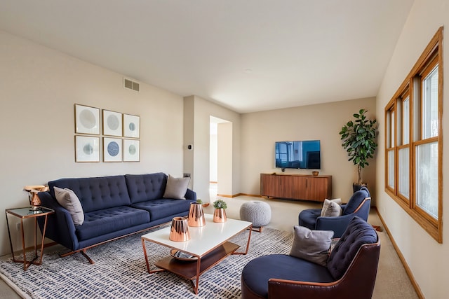 view of carpeted living room