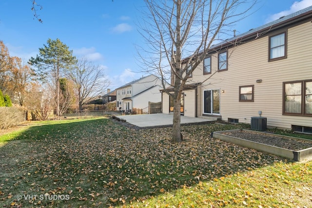 view of yard with a patio area and cooling unit