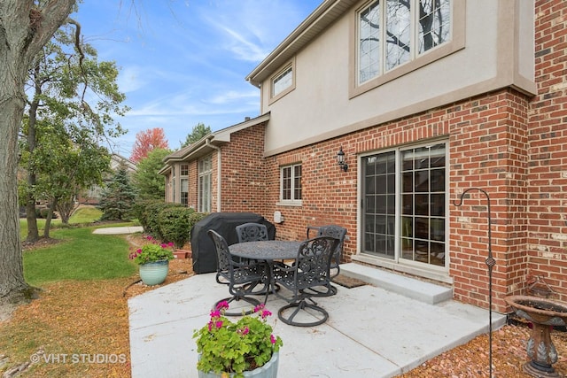 view of patio featuring area for grilling