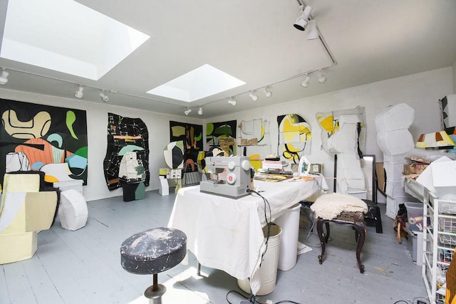 bedroom featuring a skylight