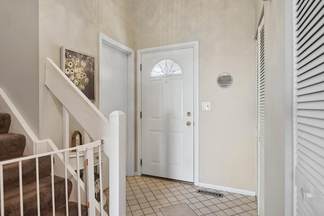 view of tiled entryway