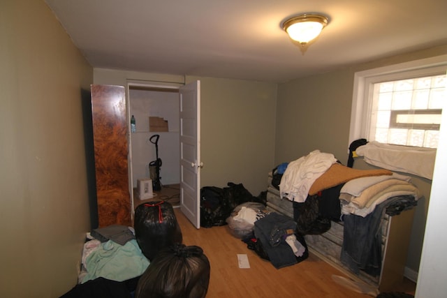 bedroom featuring light hardwood / wood-style flooring