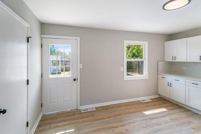 interior space with light wood-type flooring