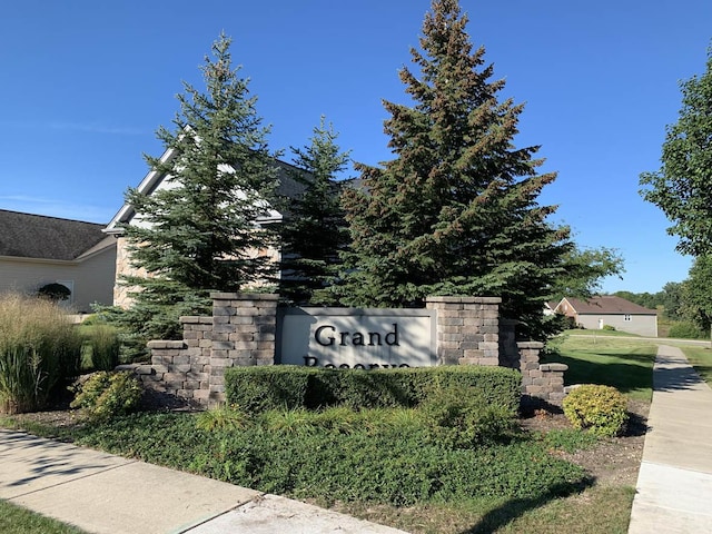 view of community sign