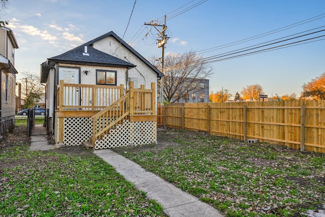 exterior space with a deck