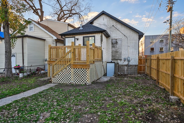 view of rear view of property