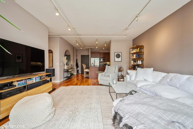 living room featuring hardwood / wood-style flooring