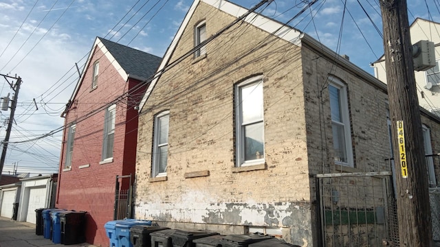 view of home's exterior with a garage