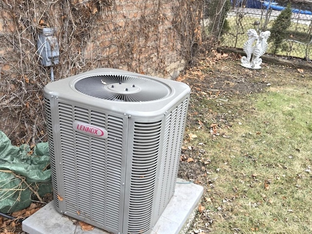 exterior details with central air condition unit