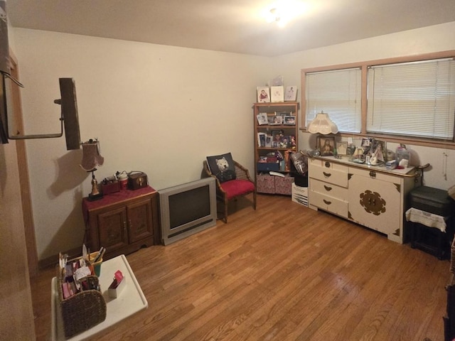 interior space with hardwood / wood-style floors