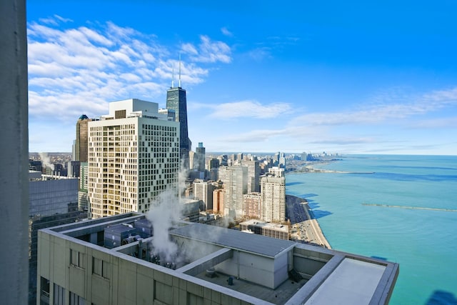 view of city featuring a water view