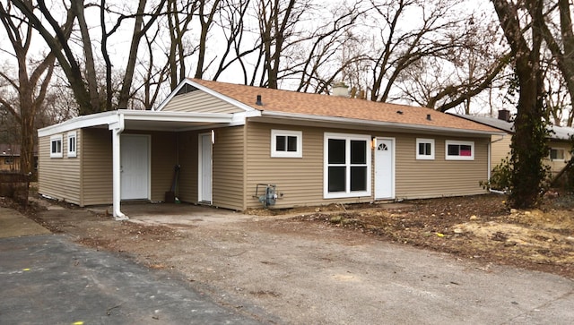 view of back of property