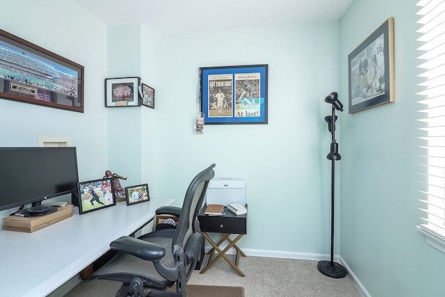 view of carpeted office