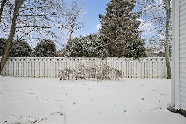 view of snowy yard