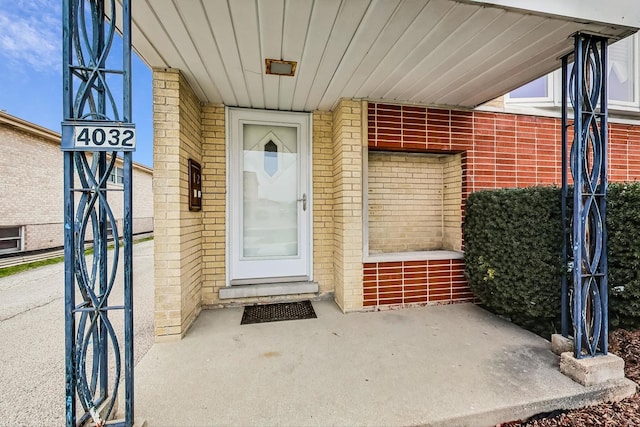 view of doorway to property